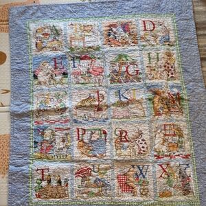 SOLD - Alphabet Themed Baby Quilt